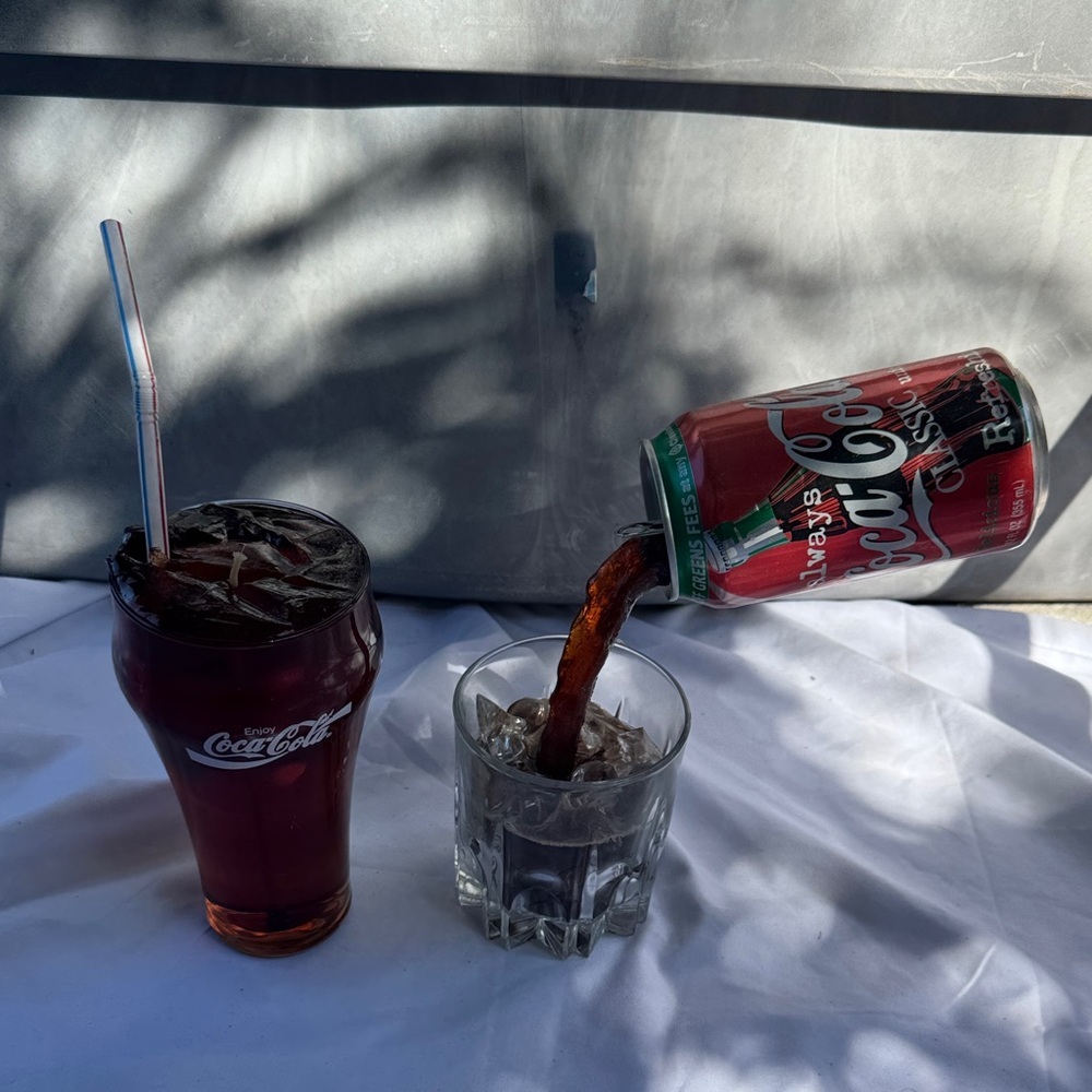 Coca Cola Glass Decor Set, 3D Handmade